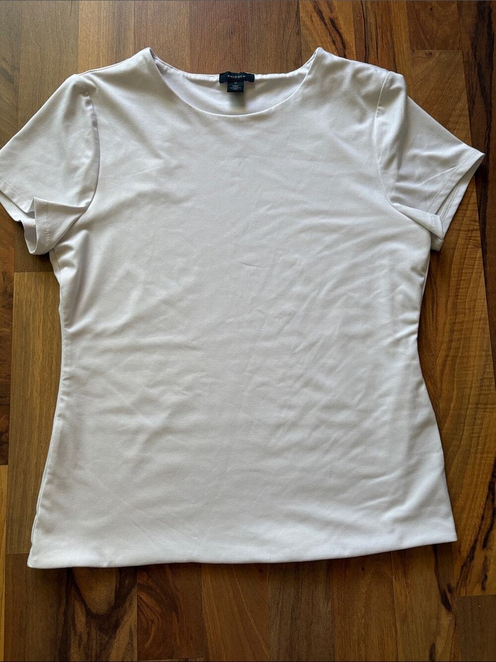 Halogen Woman’s White Short Sleeve Crewneck Tee Size M